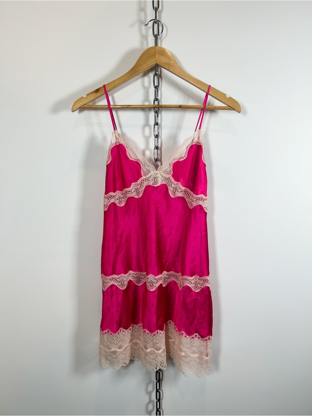 Vintage Victoria’s Secret Pink + Lace Slip Dress